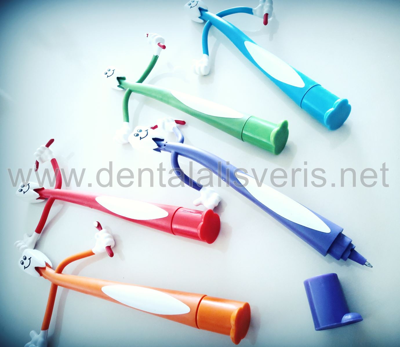 DİŞ ŞEKLİNDE TÜKENMEZ KALEM (5 RENK)