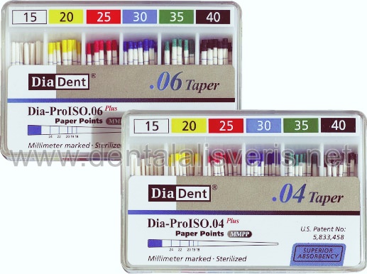 DİADENT Paper Points Açılı ( TAPER KALIN 04-06 )