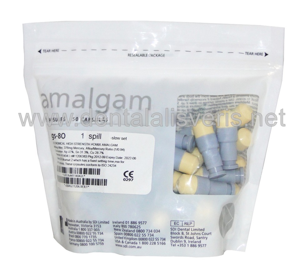 GS-80 AMALGAM 50 LİK KAPSÜL 1'LİK  % 40 LIK GÜMÜŞ